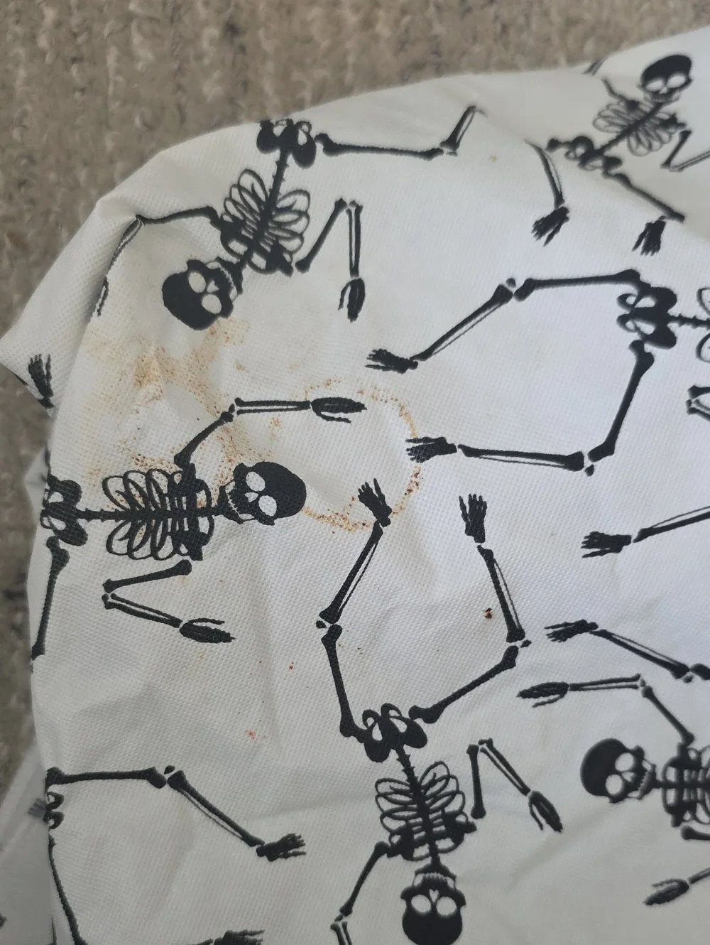 Set Of 4 Round Table Cloth 60-70” Halloween And Gray